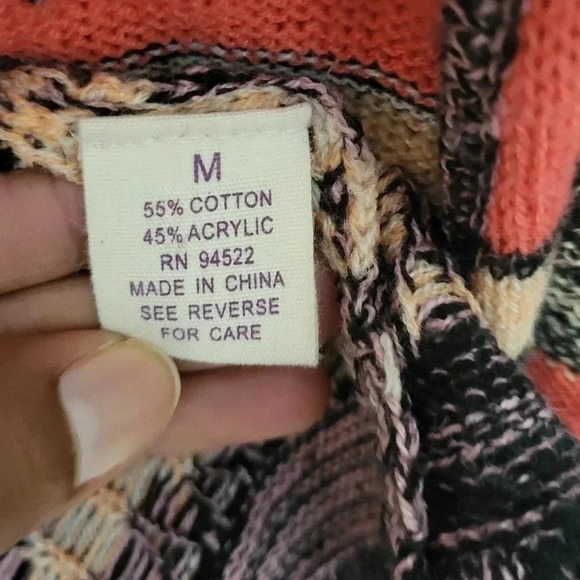 Altar’d State Cotton Blend Open Front Hooded Aztec Cardigan(M) - Picture 7 of 8